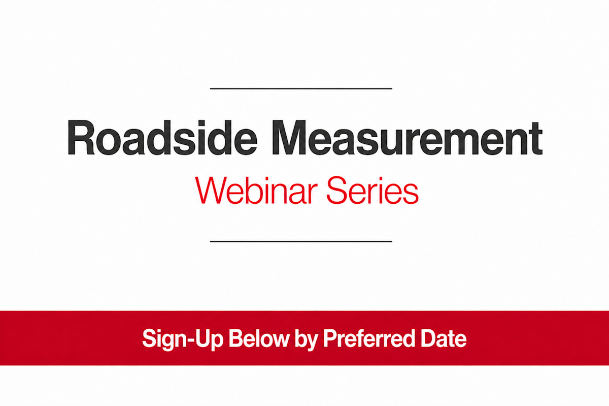 Roadside Measurement Webinar Series