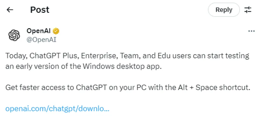 ChatGPT's Windows App Challenges Dominance of Office Software