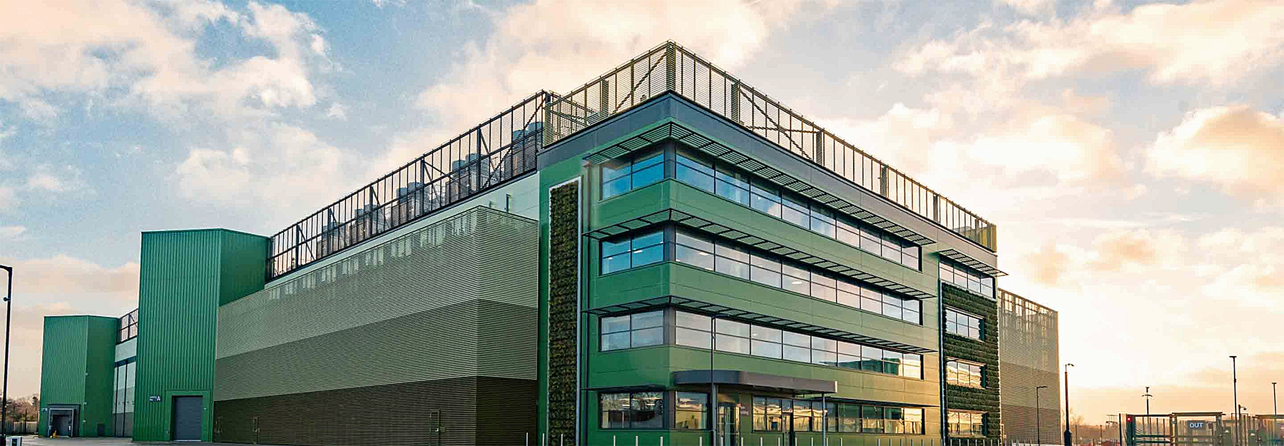 NTT Data Centre Facility – Completed Building Exterior