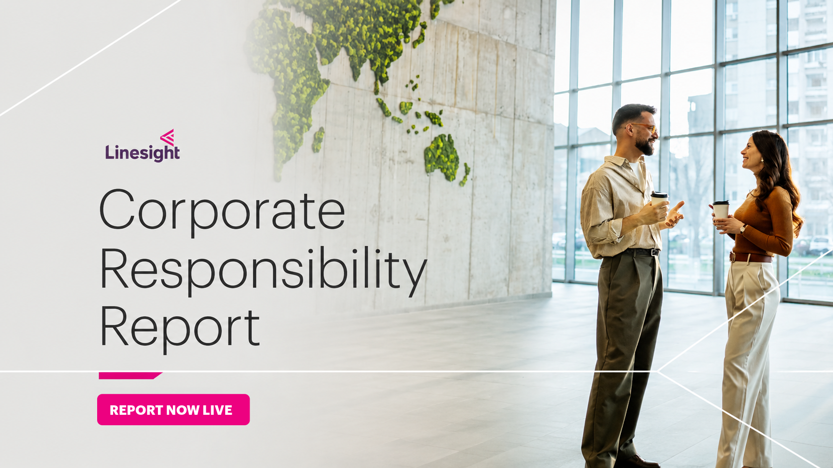 Linesight Corporate Responsibility Report launch graphic.