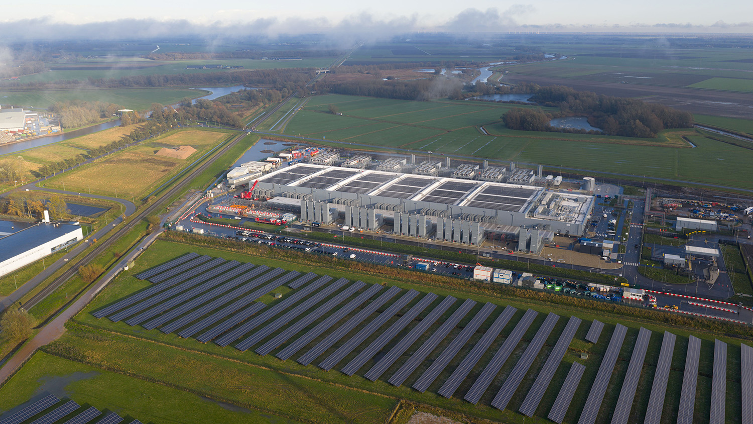 A generic view of a hyperscale data centre in Europe.