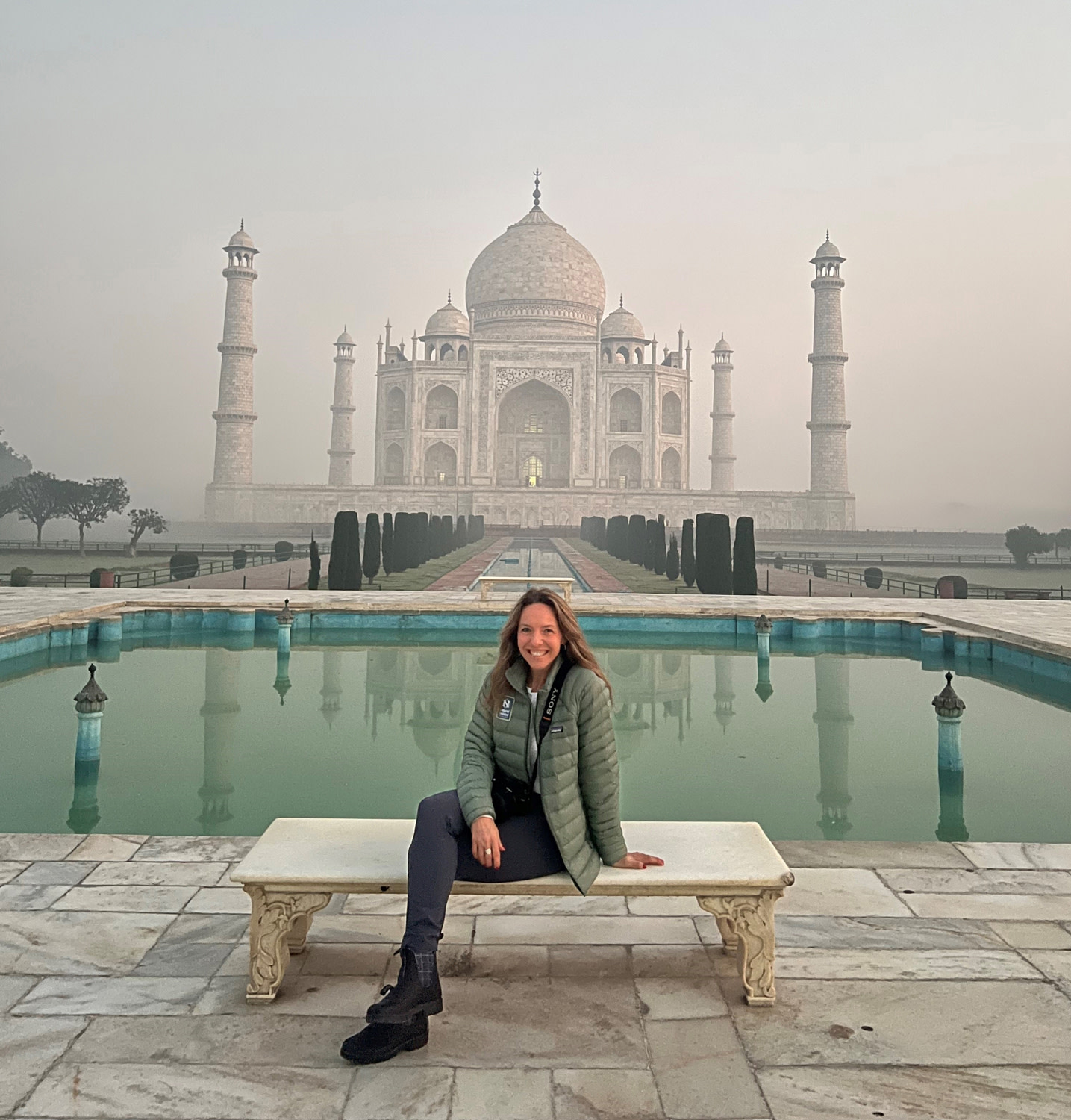 The beautiful Taj Mahal in Agra, India.