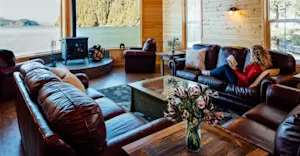 Kenai Fjords Wilderness Lodge, private Fox Island, Kenai Peninsula, Alaska.
