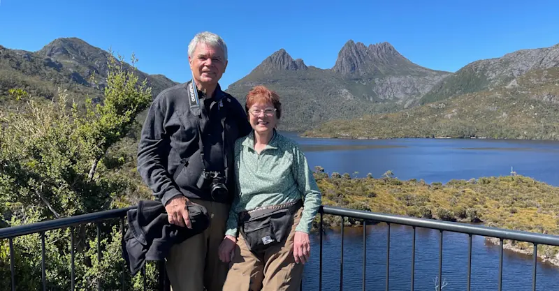 Nat Hab guests, Cradle Mountain–Lake St. Clair National Park, Tasmania, Australia.