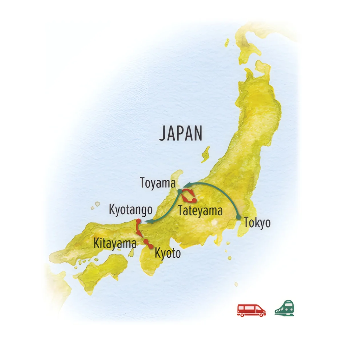 Trip map for The Soul of Japan