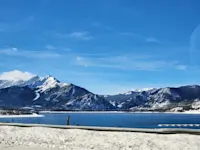 Winter at the Dillion Reservoir in Colorado.