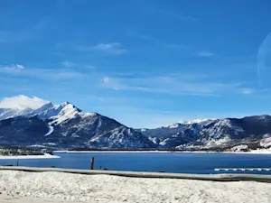Winter at the Dillion Reservoir in Colorado.