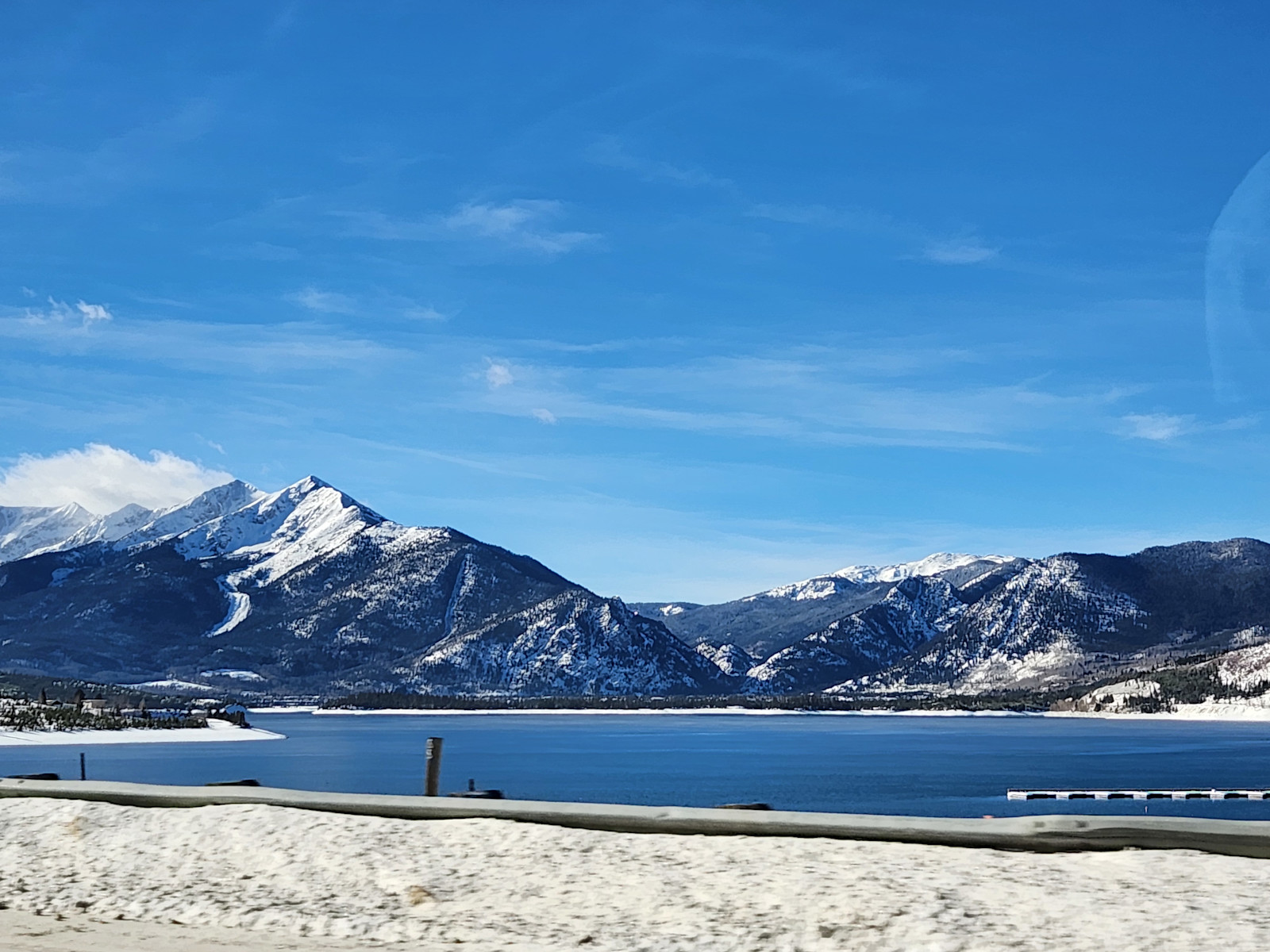Winter at the Dillion Reservoir in Colorado.