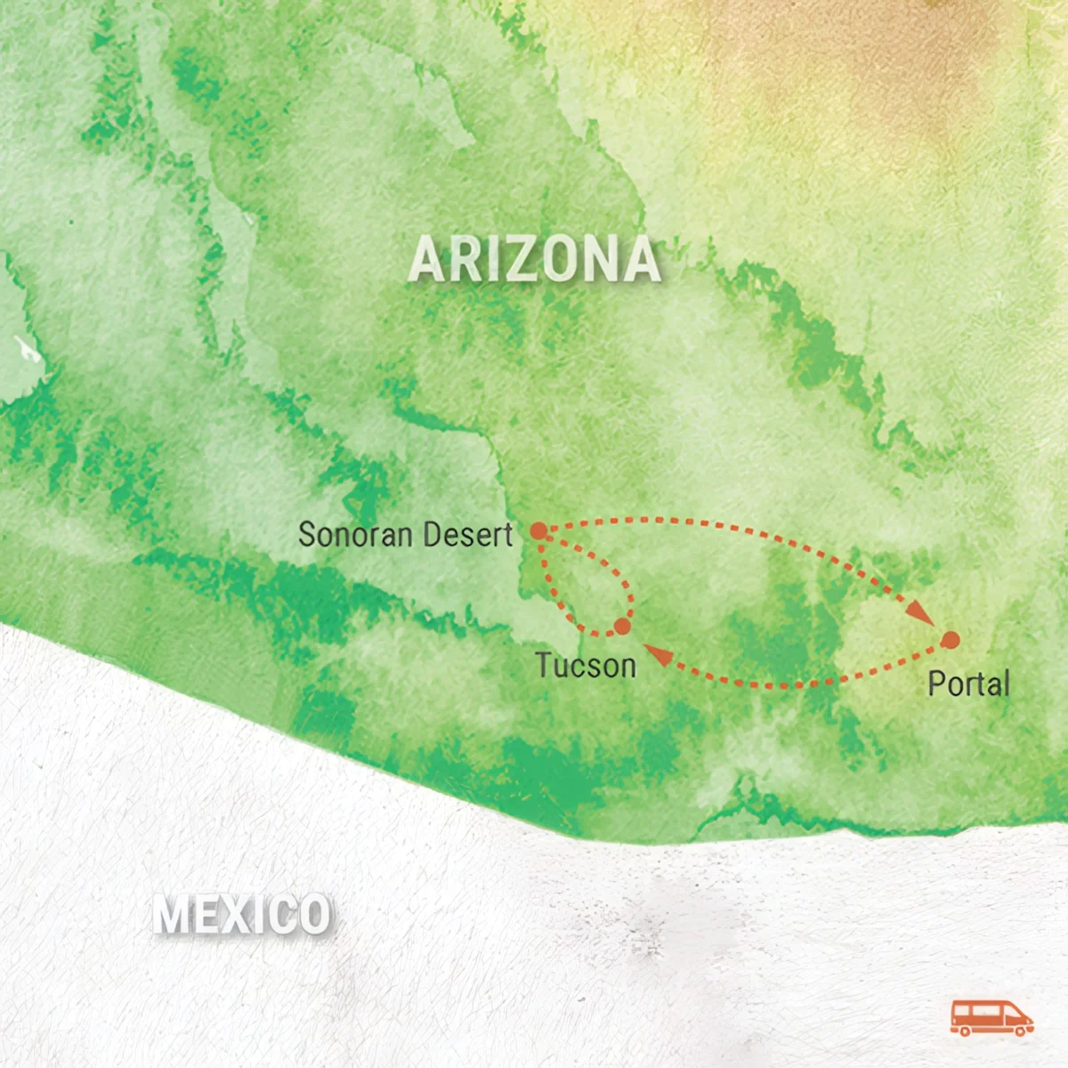 Trip map for Close Encounters with Arizona's Forest Owls
