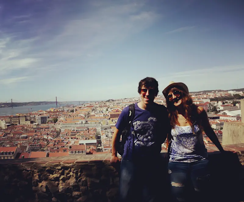 Sun-soaked streets and shared discoveries along the coast in Portugal.