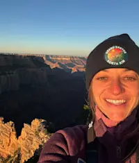Taking in a beautiful sunrise over the North Rim of the Grand Canyon, Arizona.