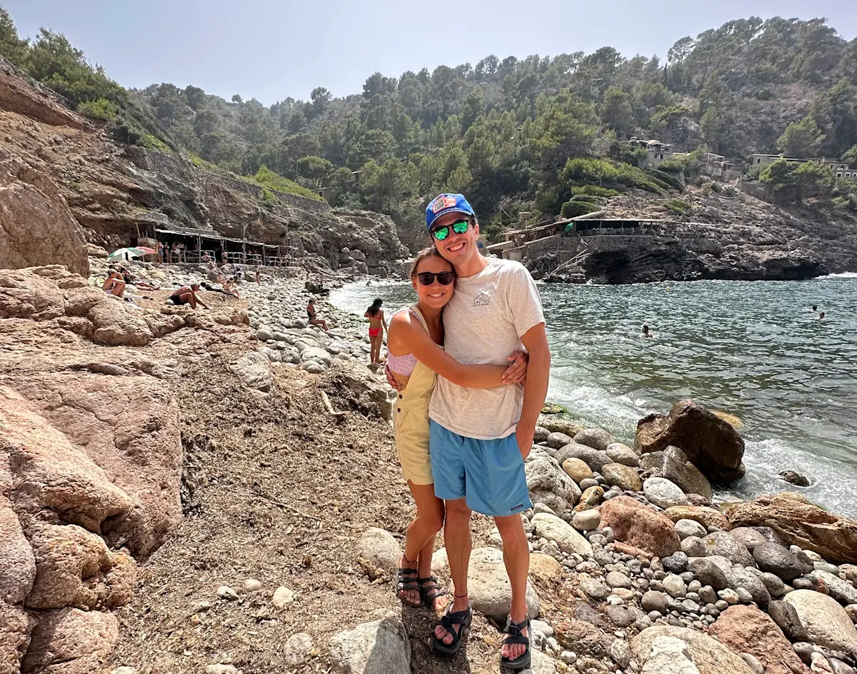 Soaking up the sun along the beaches of Mallorca, Spain.