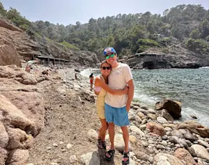 Soaking up the sun along the beaches of Mallorca, Spain.