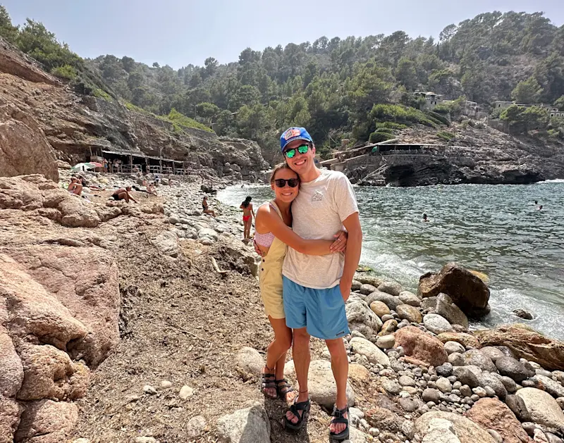 Soaking up the sun along the beaches of Mallorca, Spain.