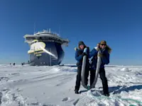 Strolling through ice with National Geographic-Lindblad Expeditions in Svalbard, Norway. 