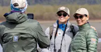 Nat Hab guests at Nat Hab's private Alaska Bear Camp, Lake Clark National Park & Preserve, Alaska.