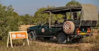 Safari vehicle at Nat Hab's Rhino Camp, Ol Pejeta Conservancy, Kenya.
