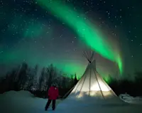 Under the Northern Lights in Canada.