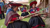 Andean weaver, Awana Kancha, Peru.