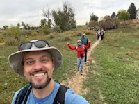 Leading a birding trip for the High Line Canal Conservancy group in Denver, Colorado.