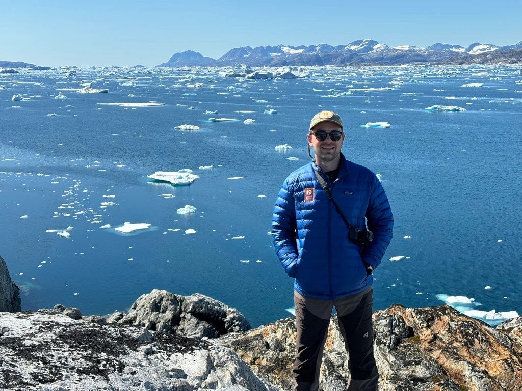 Immersed in the landscapes of Sermilik Fjord, East Greenland.