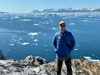 Immersed in the landscapes of Sermilik Fjord, East Greenland.