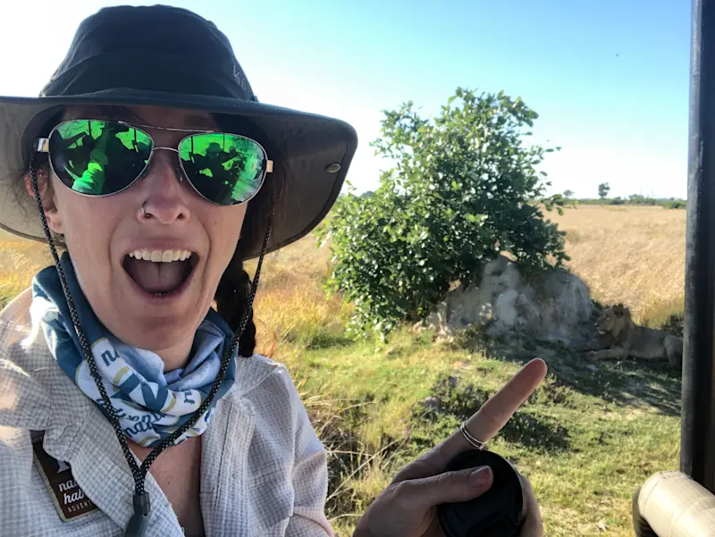 On a safari in Botswana.