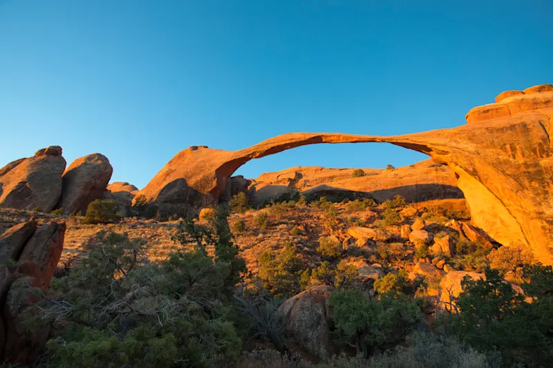 Landscape Arch, Arches National Park, Utah.