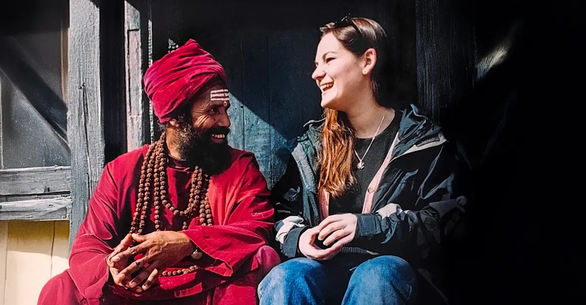 Sharing a moment of connection in Kathmandu, Nepal.