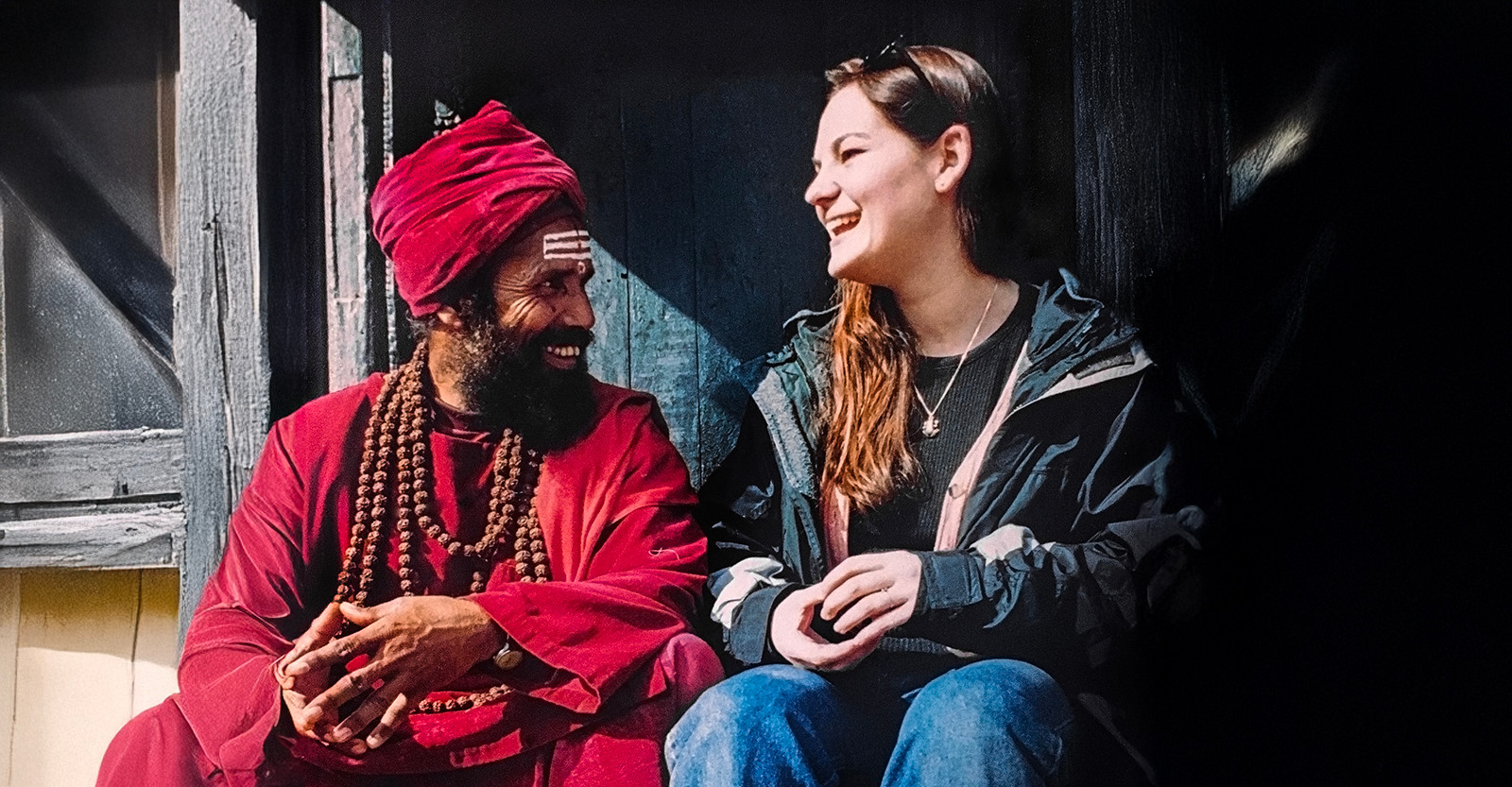 Sharing a moment of connection in Kathmandu, Nepal.