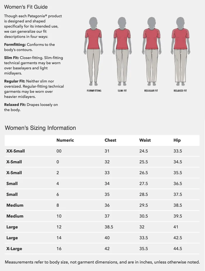 Womens-Patagonia-Size-Chart