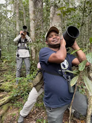 Nat Hab guests and guide, Zombitse-Vohibasia National Park.