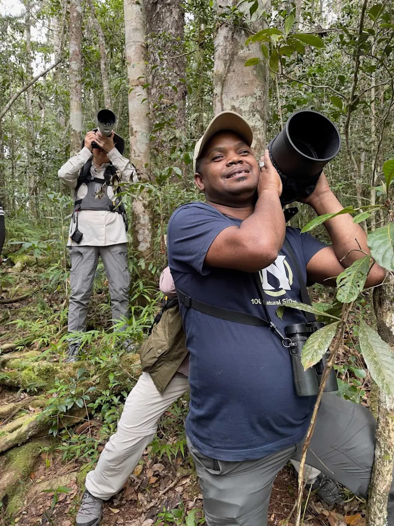 Nat Hab guests and guide, Zombitse-Vohibasia National Park.