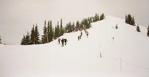 Skiing out in Alta, UT.
