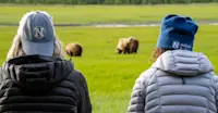 Nat Hab guests and brown bears, Lake Clark National Park & Preserve, Alaska.