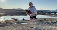 Greenlander woman, Tasiilaq, Greenland.