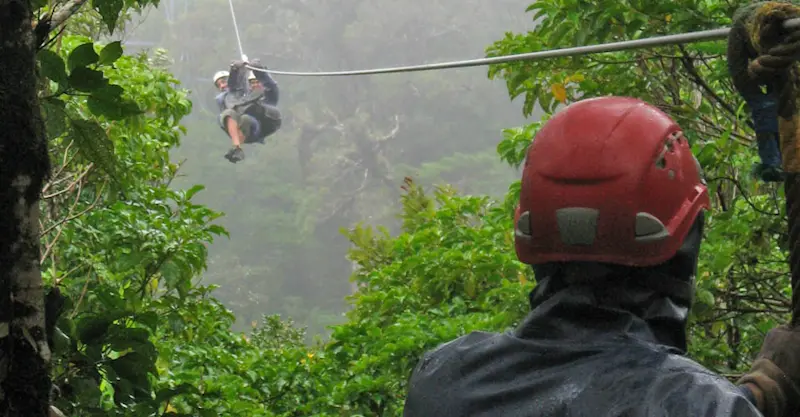 Zip lining, Monteverde Cloud Forest, Costa Rica.