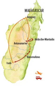 Trip map for Ultimate Madagascar