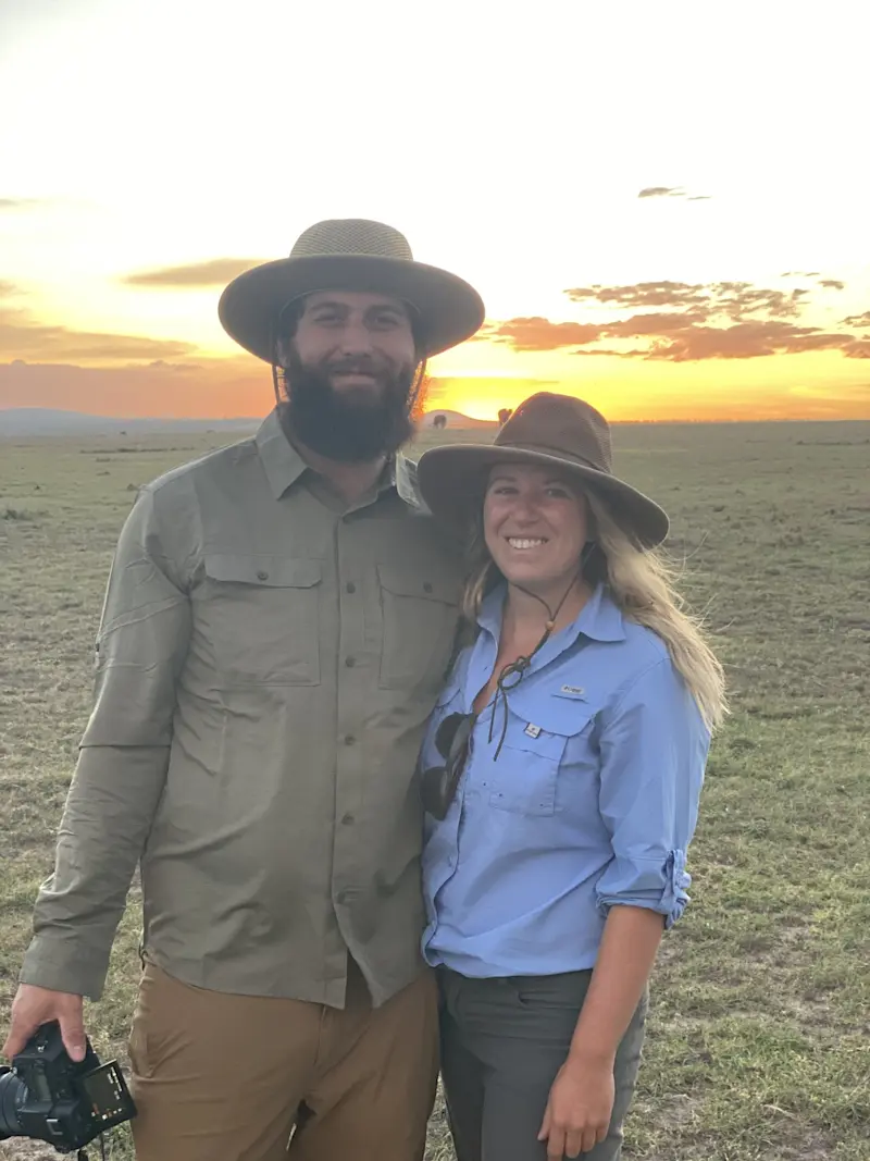 Sunset with Elephants at Ol Pejeta Conservancy in Kenya.