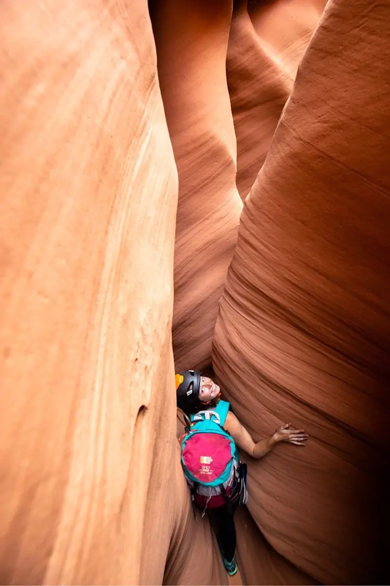 Exploring slot canyons in Utah.