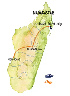 Trip map for Madagascar Explorer