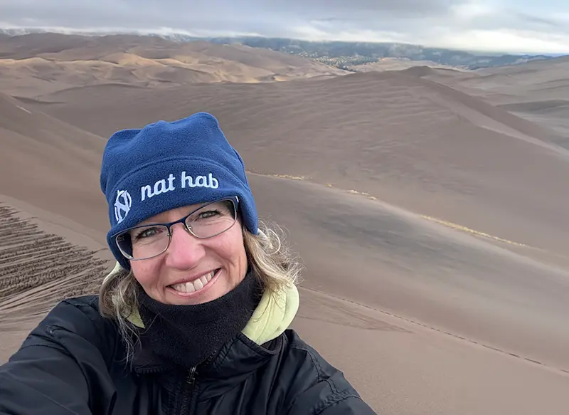Enjoying views atop the dunes of Colorado’s Great Sand Dune National Park and Preserve.