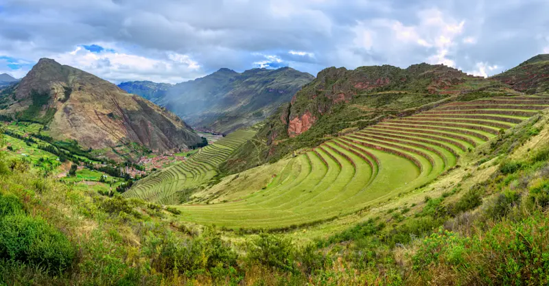 Pisac terraces, Sacred Valley, Peru.