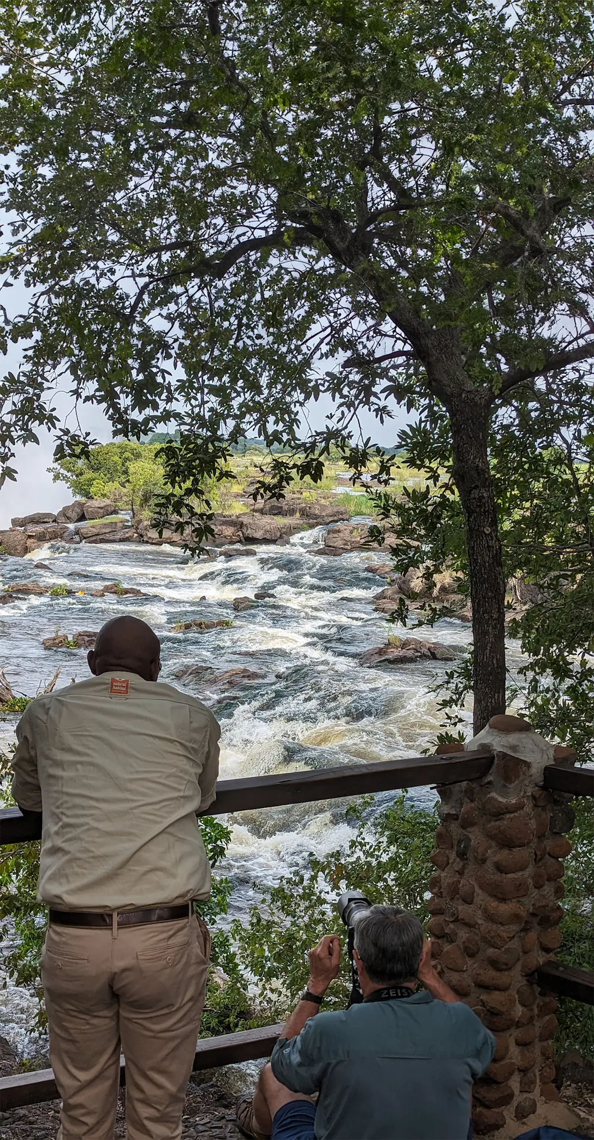 Nat Hab guest and Expedition Leader, Victoria Falls, Zambia.