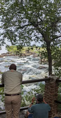 Nat Hab guest and Expedition Leader, Victoria Falls, Zambia.