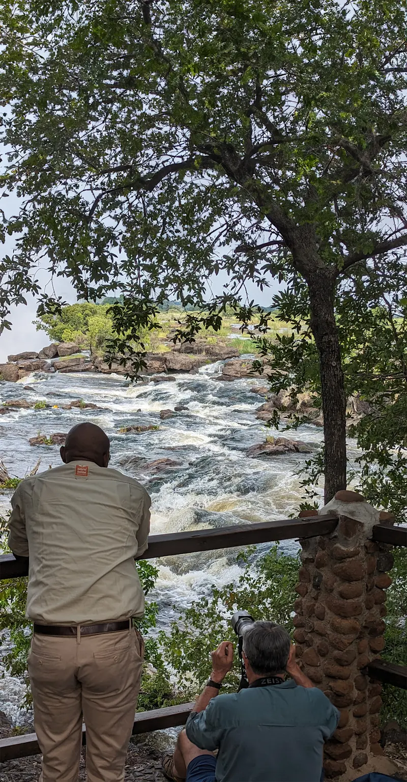 Nat Hab guest and Expedition Leader, Victoria Falls, Zambia.