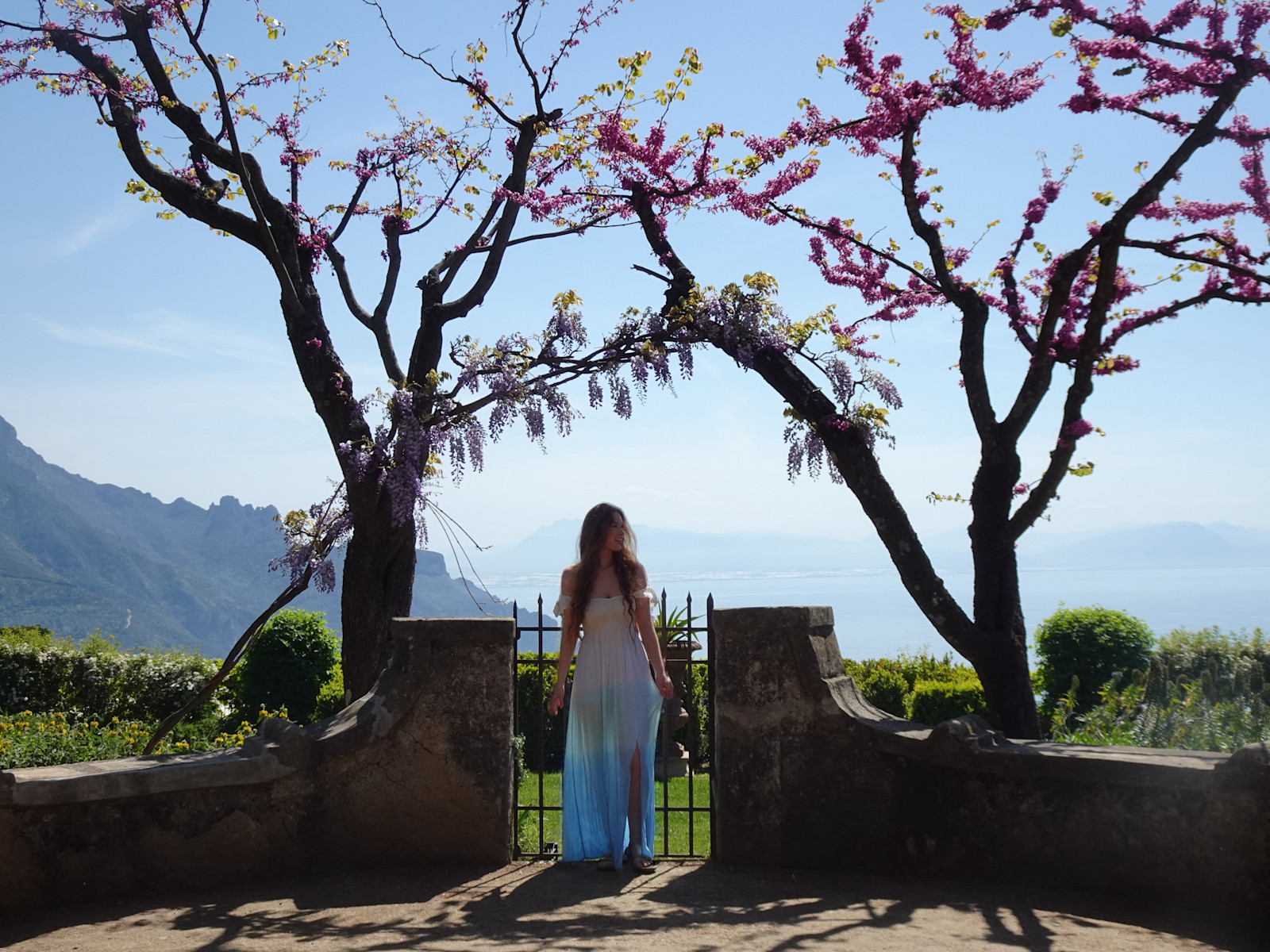 The villages of Ravello and neighboring Positano in Italy.