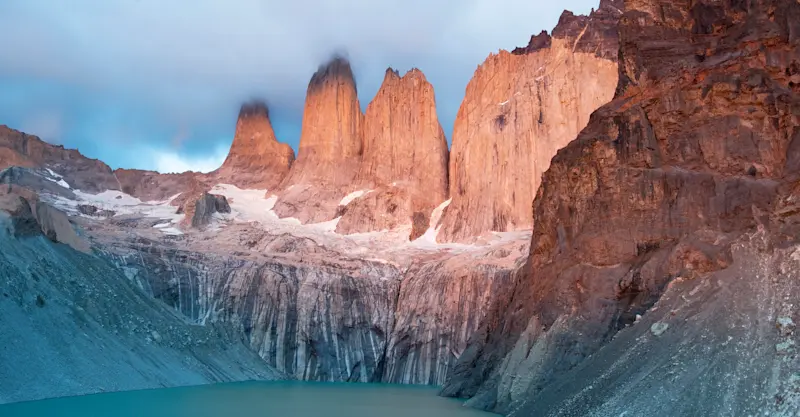 Mirador Las Torres, Torres del Paine National Park, Patagonia, Chile. 