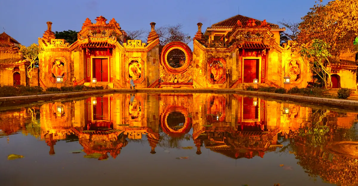 Gate of Ba Mu temple, Hoi An, Vietnam.