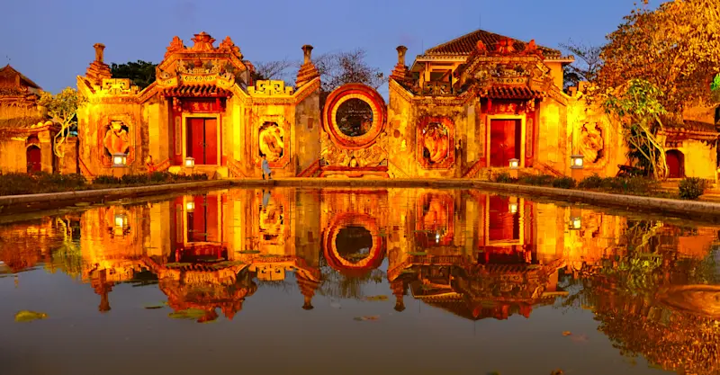 Gate of Ba Mu temple, Hoi An, Vietnam.